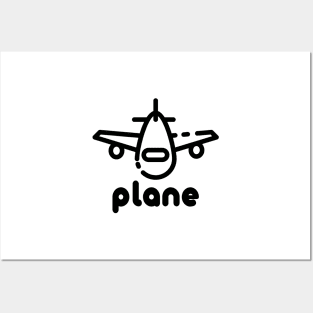 Cartoon plane Posters and Art